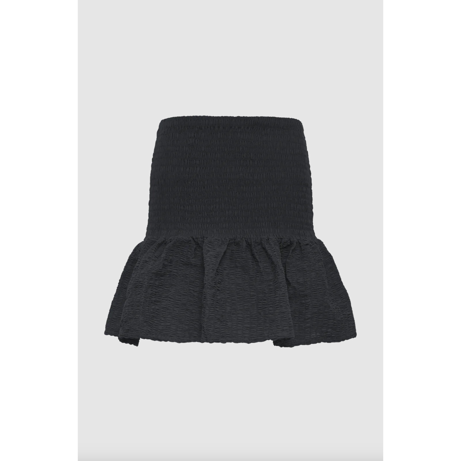 Acacia Swimwear Tove Skirt - Licorice - Smocked Organic Cotton - Size Large